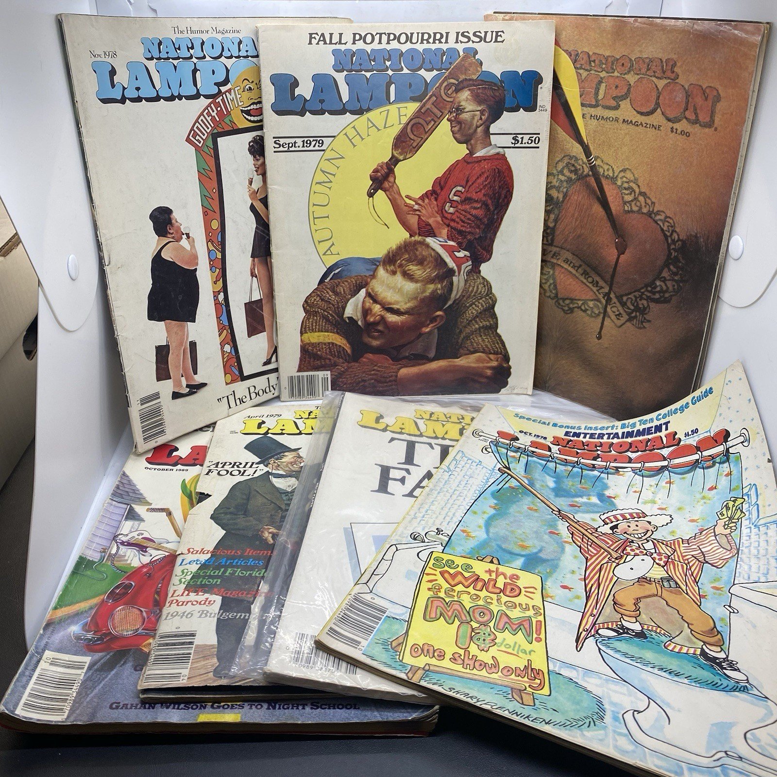 National Lampoon Magazine  1975 – 89′ FUNNY Lot Of 7