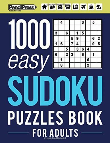 1000 EASY SUDOKU PUZZLES BOOK FOR ADULTS: PUZZLE BOOK FOR By Puzzle Pencil Press