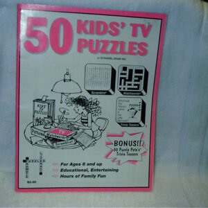 Scrambl-Gram 50 Kids TV Activity Crossword Trivia Puzzles 67 Pages USA