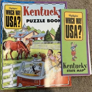 Highlights Which Way USA? KENTUKY - Illustrated Paperback Puzzle Book w/ Map