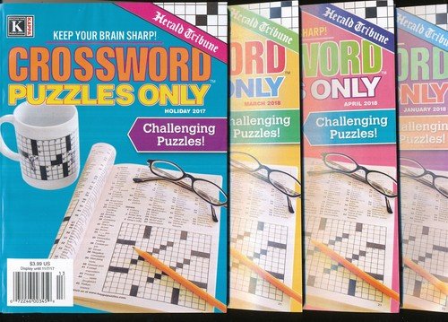 4 BOOKS KAPPA CROSSWORD PUZZLES ONLY 2017 HOLIDAY & 2018 JAN, MAR & APRIL