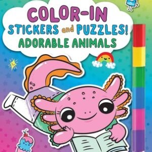 Color-In Stickers and Puzzles! Adorable Animals: Over 140 Kids Stickers For You,