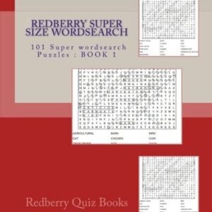 REDBERRY SUPER SIZE WORDSEARCH: 101 SUPER WORDSEARCH By Redberry Quiz Books NEW