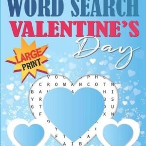 Valentines Day Word Search Puzzle Book for Adults Large Print: Brain Exercise, F