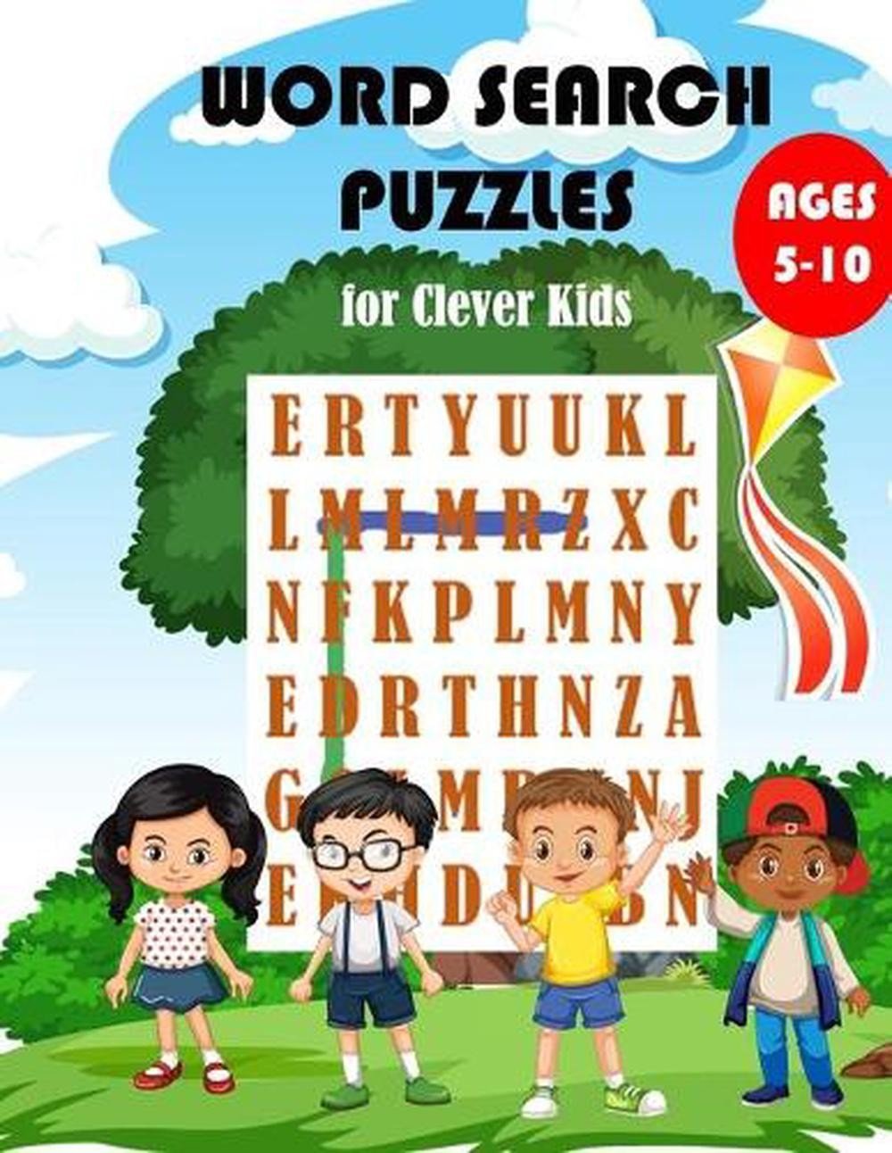 Word Search Puzzles: for Clever Kids 5-10 size: 8.5 x 0.3 x 11 inches by Rabii P