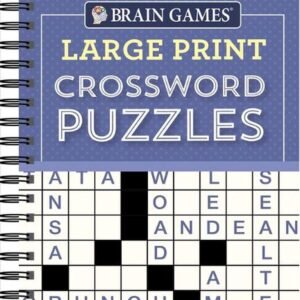 Brain Games - Large Print Crossword Puzzles (Purple) by Publications Internation