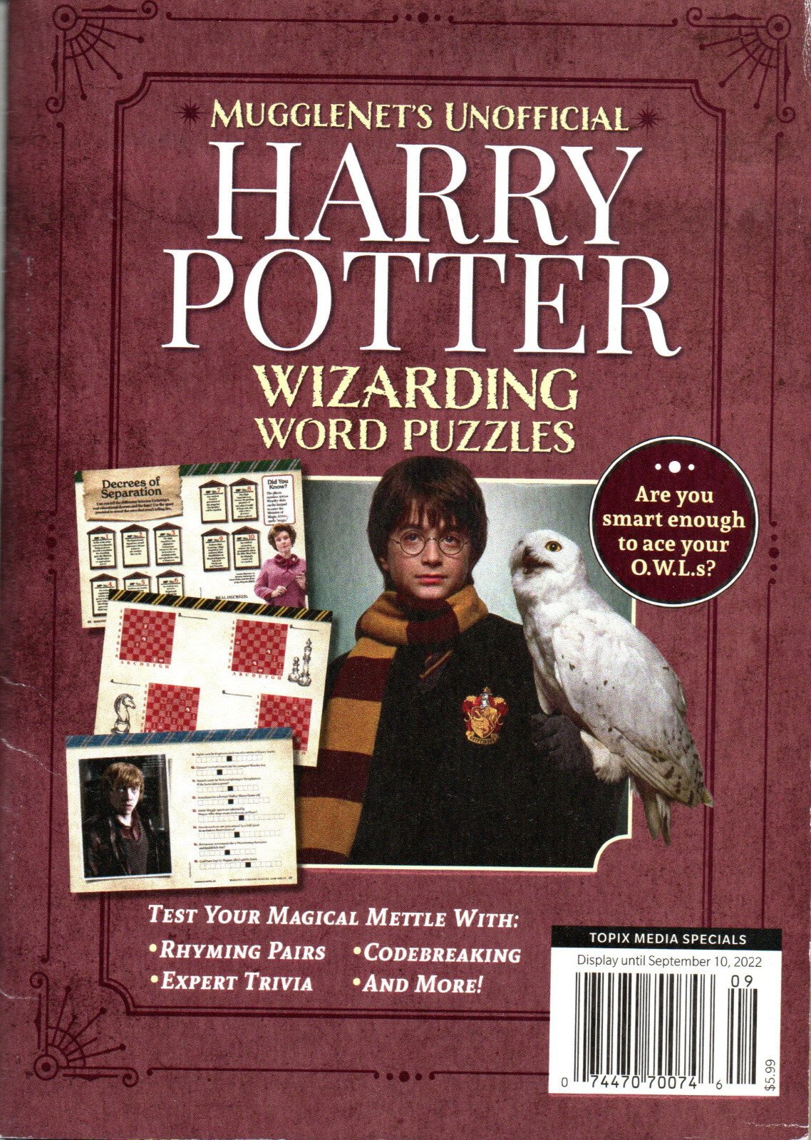 Mugglenet’s Unofficial HARRY POTTER Wizarding Word Puzzles Summer 2022 Digest
