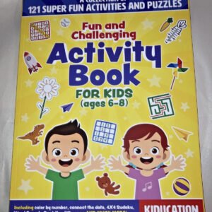 Kiducation  121 Activities & Puzzles Book for Kids Ages 6-8  NEW