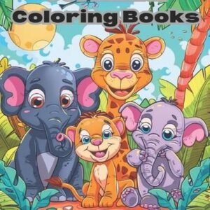 50 Animal Coloring Books: Easy Coloring Designs for Children, Ages 4-8 by Miae L