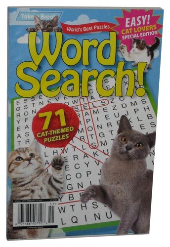 Take A Break Easy Cat Lovers (2025) Paperback Book – (71 Puzzles)