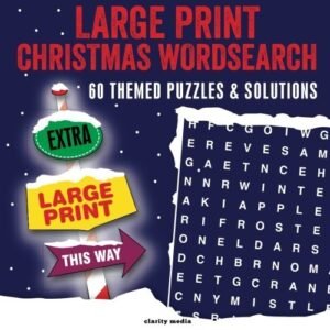 LARGE PRINT CHRISTMAS WORDSEARCH: 60 THEMED PUZZLES & By Clarity Media BRAND NEW