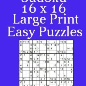 SUDOKU 16 X 16 50 LARGE PRINT EASY PUZZLES By Matt Obrien **BRAND NEW**