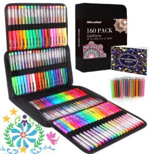 160 Pack Gel Pens for Adult Coloring Book 80 Colors Gel Pens Colored with 80 ...