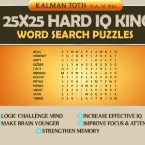 25X25 HARD IQ KING WORD SEARCH PUZZLES By Kalman Toth **BRAND NEW**