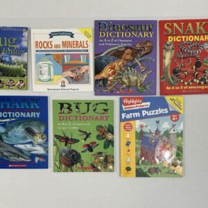 Youth Educational Book Bundle, Bugs, Rocks, Snakes, Dinosaurs, Sharks, Puzzles