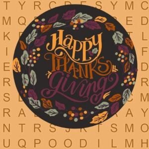 Happy Thanksgiving: Thanksgiving word search puzzle books for adults (Vol. 3) by