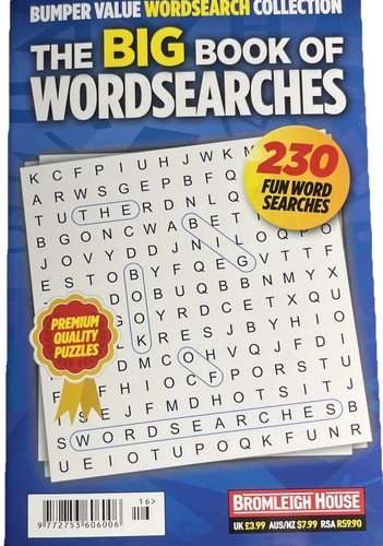 The Big Book Of Word Searches Bromley House Paperback Brand New Issue 16