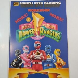 1994 Mighty Morphin Power Rangers Reading Workbook Vintage Coloring Book NEW Vtg