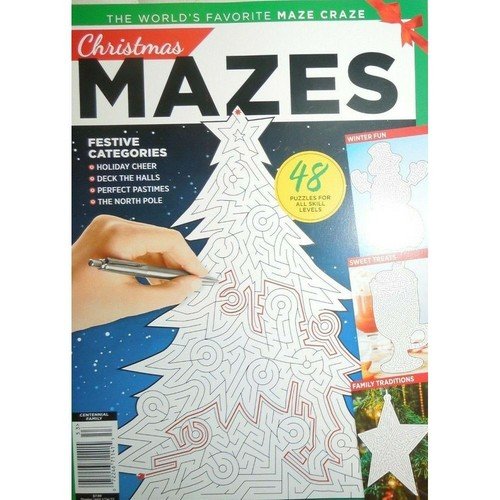 CHRISTMAS MAZES favorite craze 48 PUZZLES all skill levels HOLIDAY CHEER