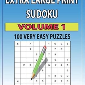 EXTRA LARGE PRINT SUDOKU: 100 VERY EASY PUZZLES (100 EXTRA By C A Mcevoy **NEW**
