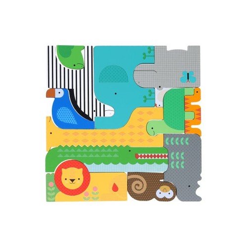Wooden Puzzle + Play : Shaped Safari Animals, Game by Petit Collage (COR), Li…