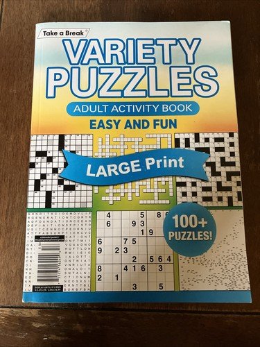 VARIETY PUZZLES Take A Break Adult Activity Book 100+ Puzzles Large Print