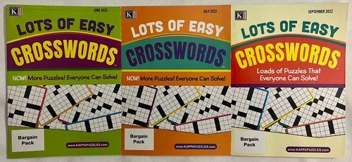 Lot of 3 Kappa  Lot’s Of Easy Crosswords Puzzle Books 2022