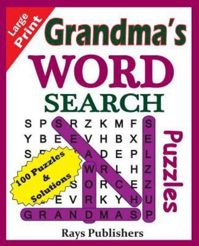 Grandma’s Word Search Puzzles, Paperback by Rays Publishers (COR), Like New U…