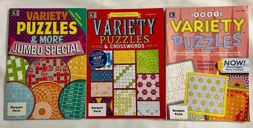Mixed Lot of 3 Kappa Variety Puzzles & More Jumbo Special Puzzles Books 2020/21
