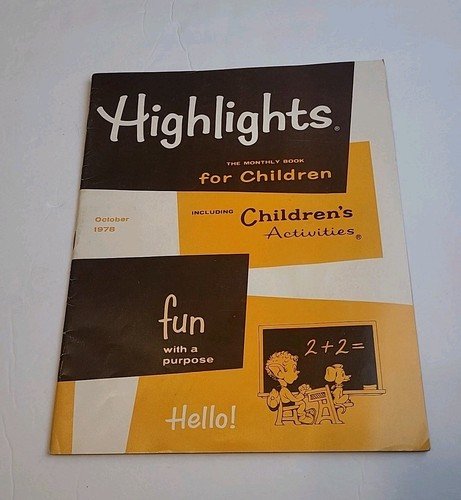 Rare HIGHLIGHTS Children’s magazine October 1978 Stories Activities Puzzles!