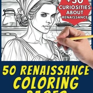 50 Renaissance Coloring Pages Book for Kids and Adults: +50 Amazing Facts about