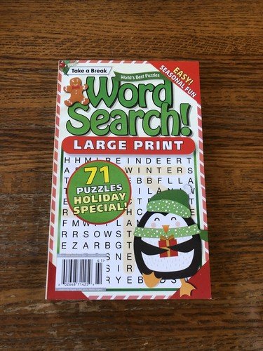 Take A Break Word Search Season Fun Holiday 2025 Large Print Puzzle Book 71
