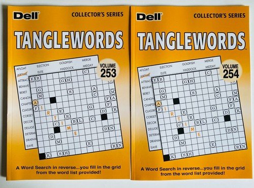 Lot of 2 TANGLEWORDS Penny Press Variety Puzzles Dell (Letterboxes) word search