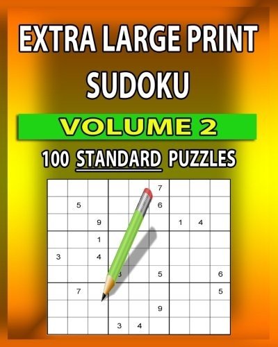 EXTRA LARGE PRINT SUDOKU (STANDARD) VOLUME 2: 100 STANDARD By C A Mcevoy **NEW**