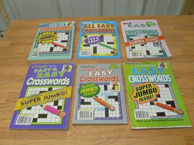 p20 Lot of (6) CROSSWORDS Puzzle Books; Paperback NOS