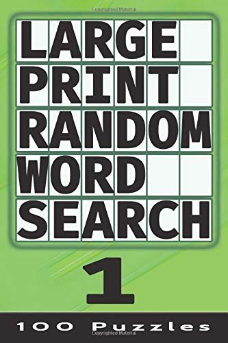 LARGE PRINT RANDOM WORD SEARCH 1: 100 PUZZLES (VOLUME 1) By Rex Witcherley *NEW*