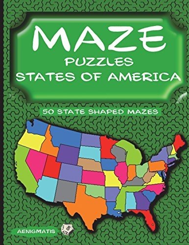 MAZE PUZZLES: STATES OF AMERICA By Aenigmatis **BRAND NEW**