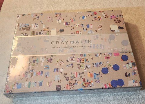 GRAY MALIN  “The Beach” 500 Piece Double Sided 24 x 18″ Puzzle – Factory Sealed!