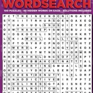 JUMBO 20X20 WORDSEARCH PUZZLES: FEATURING 40 HIDDEN WORDS By Clarity Media *NEW*