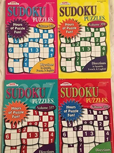 LOT OF (4) KAPPA SUDOKU PUZZLES PUZZLE BOOKS 2015 2017 **BRAND NEW**