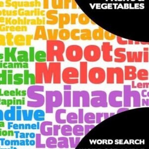 Food Puzzle Fruits & Vegetables: Activity Logical Book For Adults & Kids With Wo