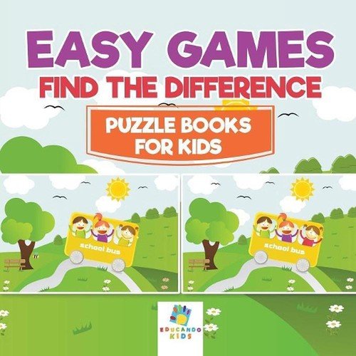 Easy Games Find the Difference Puzzle Books for Kids by Educando Kids (English)