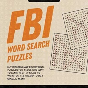 FBI WORD SEARCH PUZZLES: FUN FOR ARMCHAIR DETECTIVES (FBI By Jerri NEW
