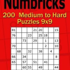Numbricks puzzle book for adults: 200 Medium to Hard Puzzles 9x9 by Alena Gurin