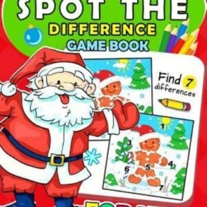 Christmas Spot The Difference Game Book For Kids: Puzzles Activity Book For...
