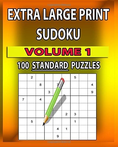 EXTRA LARGE PRINT SUDOKU (STANDARD) VOLUME 1: 100 STANDARD By C A Mcevoy **NEW**