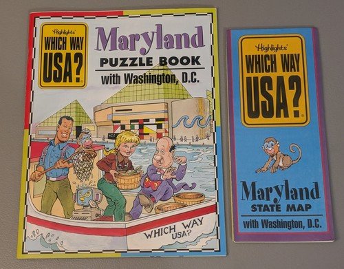 Maryland + Washington DC – 90s Highlights Which Way USA? Puzzle Book & State Map