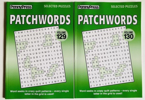 Lot of 2 PATCHWORDS Word Seek Search Find Penny Press Selected Variety DELL