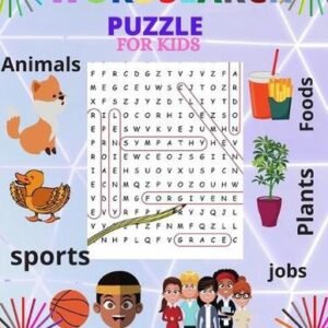Word Search puzzle for Kids: Word Search Puzzle for kids 6-12 ages/ Word Find Pu
