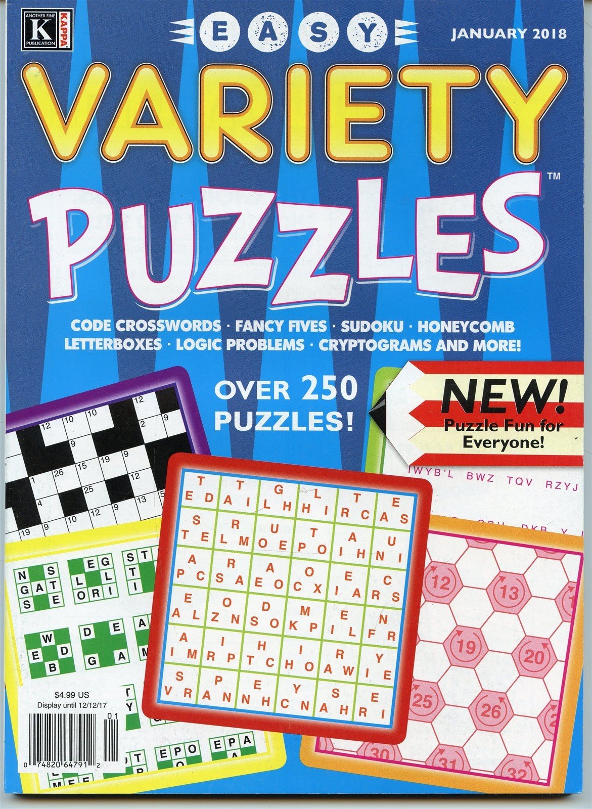 2 BOOKS KAPPA EASY VARIETY PUZZLES 2017 MARCH & 2018 JAN